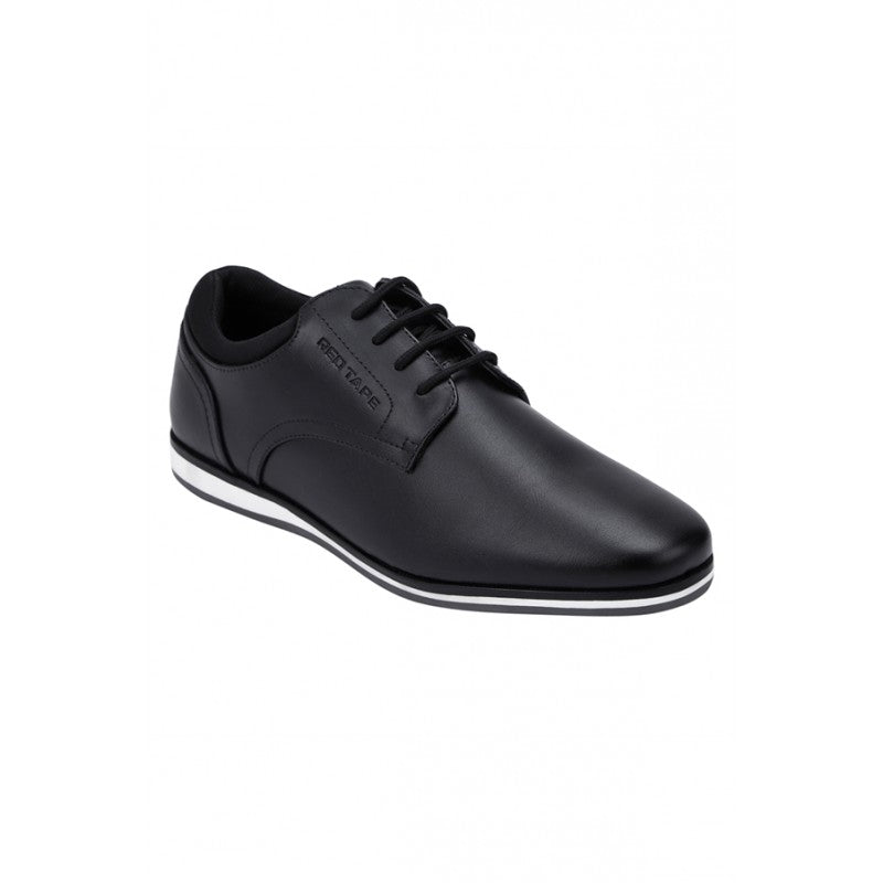 Men Black Derby Shoes Redtape