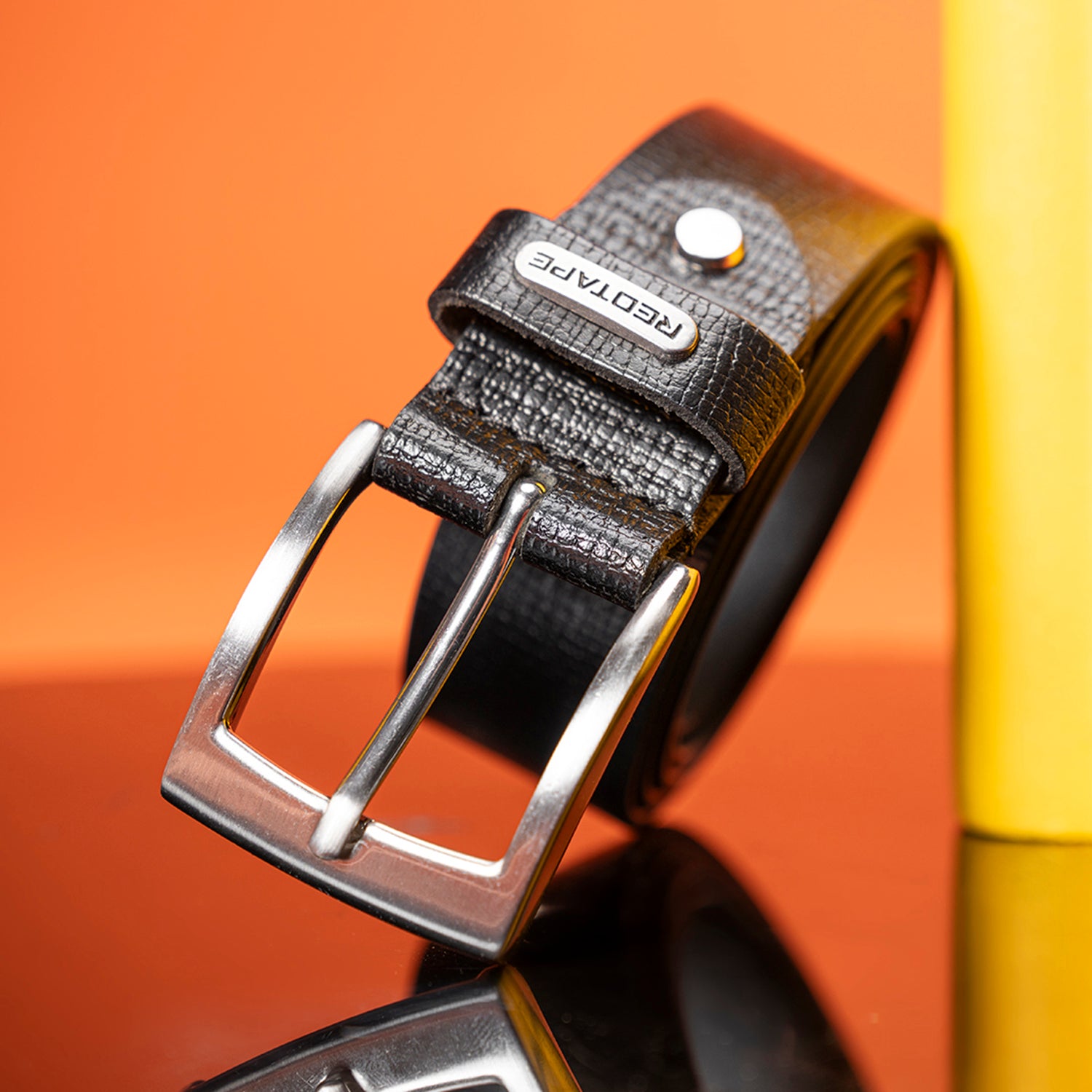 Textured Leather Belt For Men Redtape