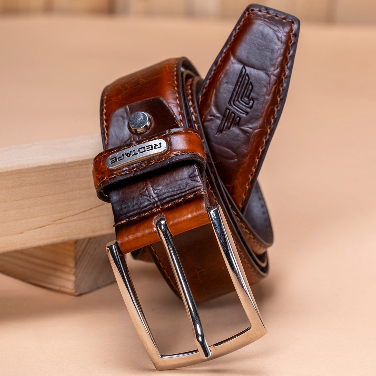 Genuine Brown Leather Belt For Men Solid Leather Belt Classic