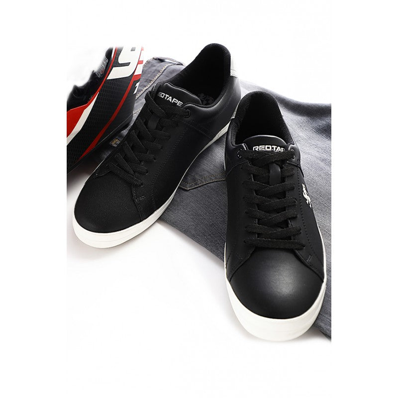 Men Black Sneakers Redtape