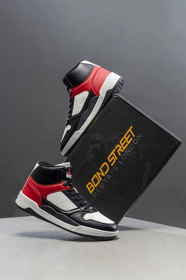 Men's Black High-Top Sneakers Redtape