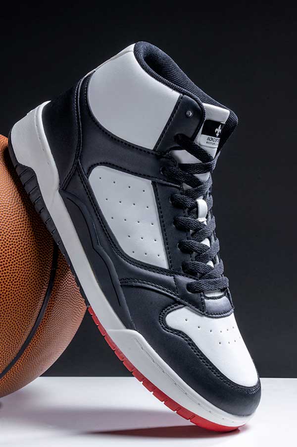 Men Black High-Top Sneakers Redtape