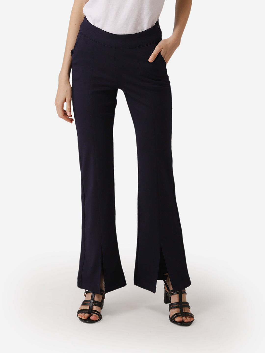 Navy Solid Jeggings