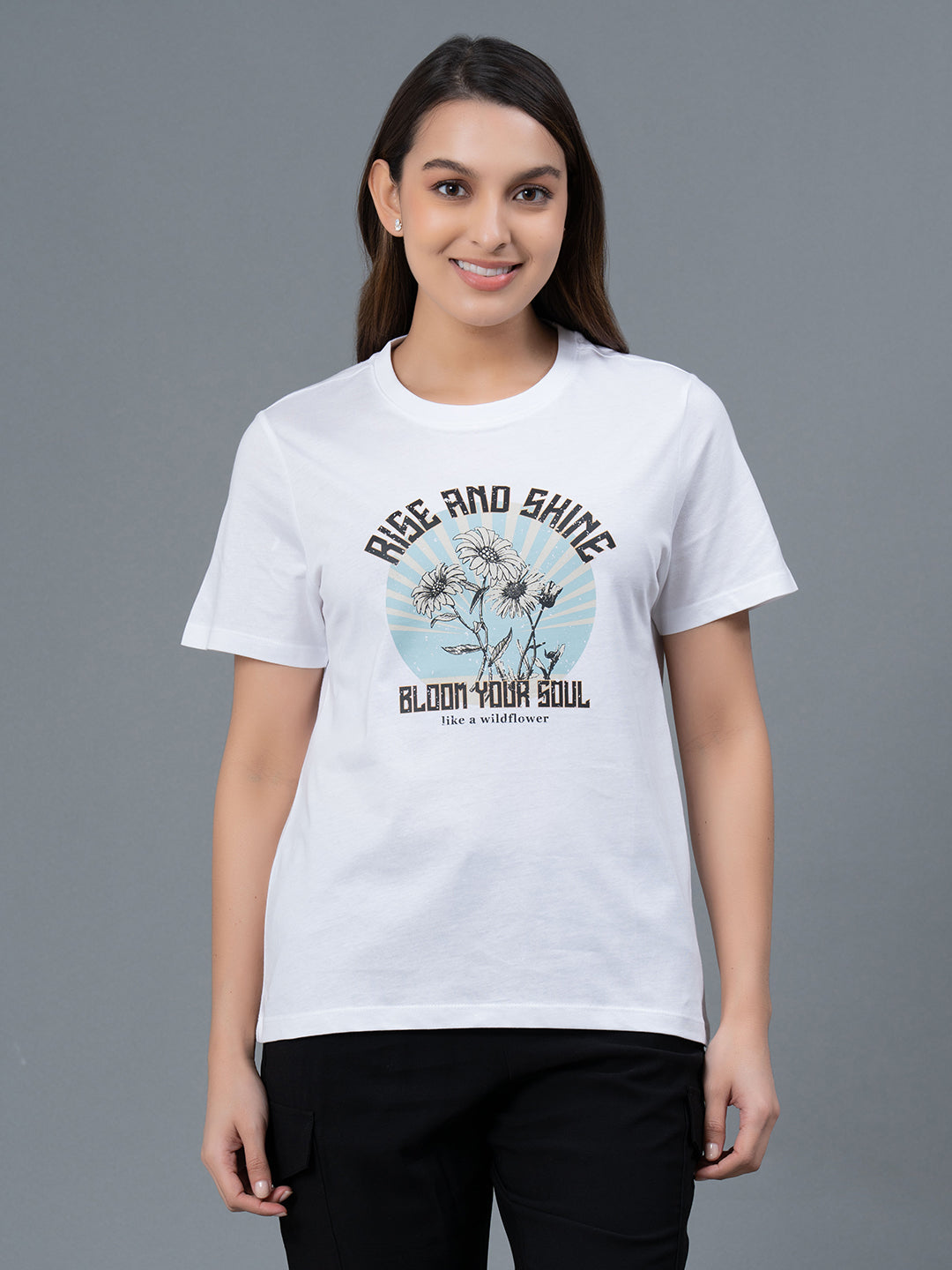 Mode by Red Tape Casual Graphic Print Cotton T-Shirt Casual