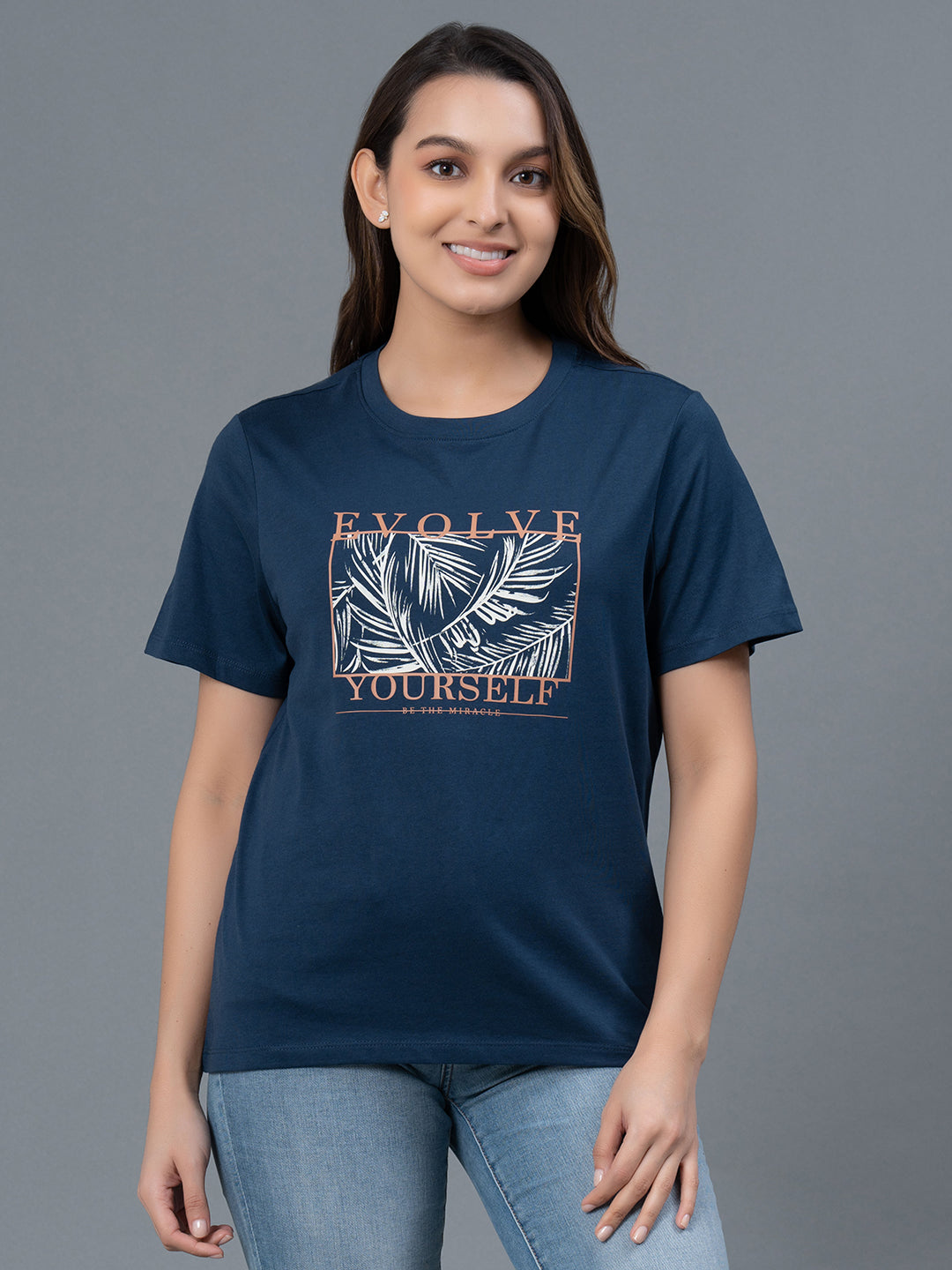 Mode by Red Tape Casual Graphic Print Cotton T-Shirt for Women