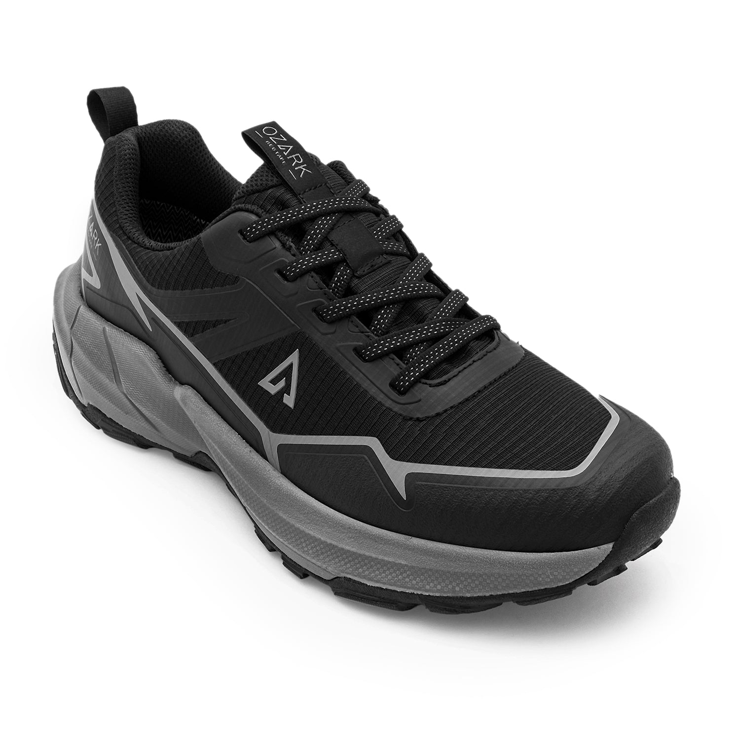 Black & Grey Trail Running Shoes for Men