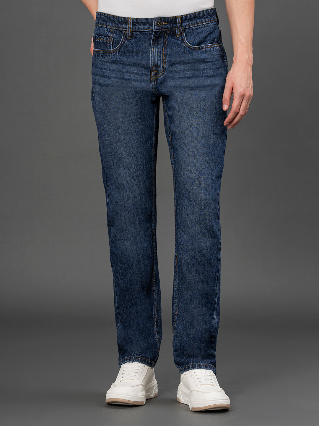 Classic Straight Fit Denim Jeans for Men Redtape