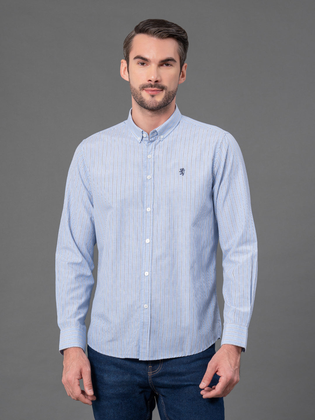 Blue Striped Shirt for Men Redtape