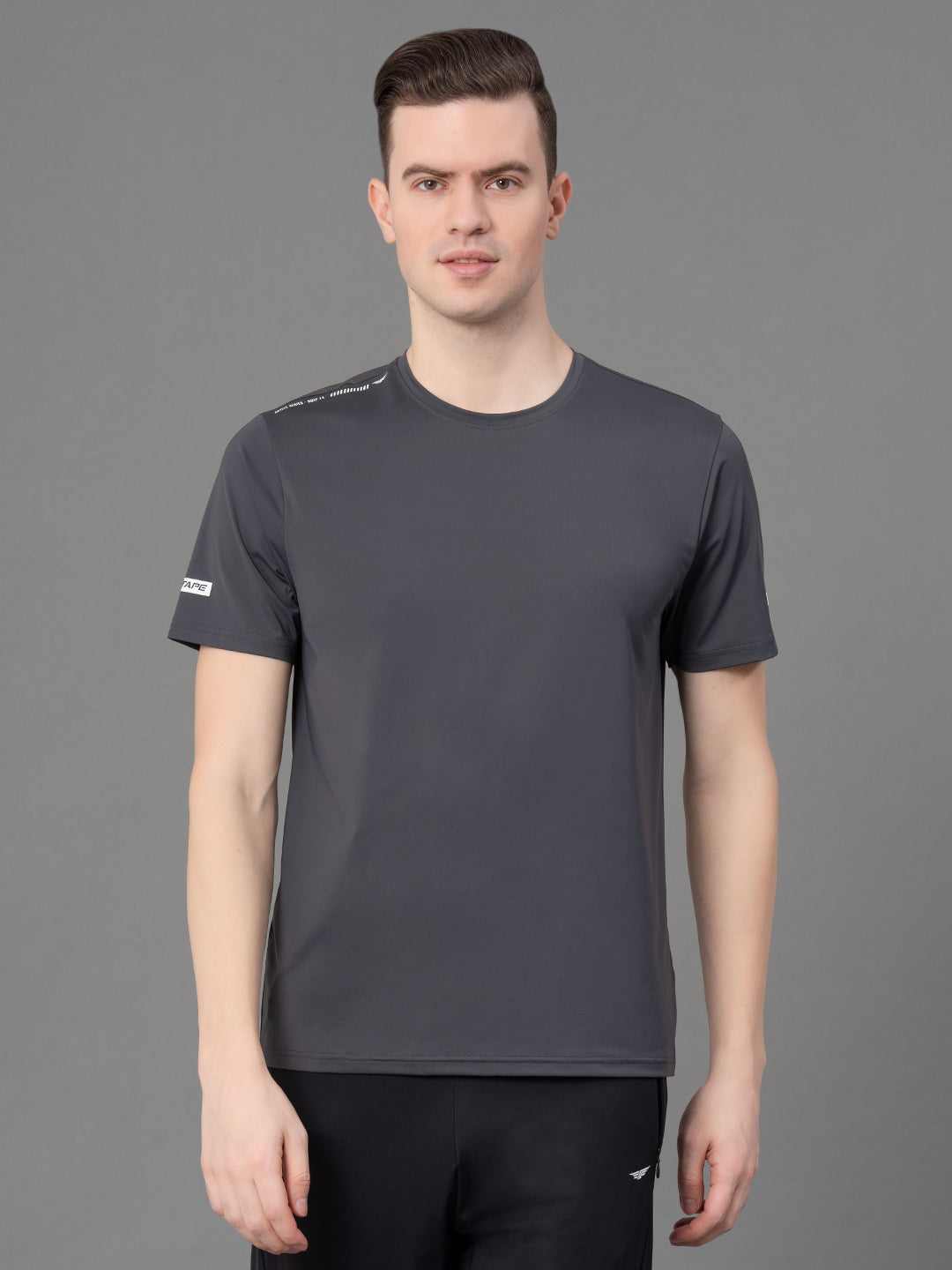 Printed Grey Activewear T-Shirt for Men Redtape