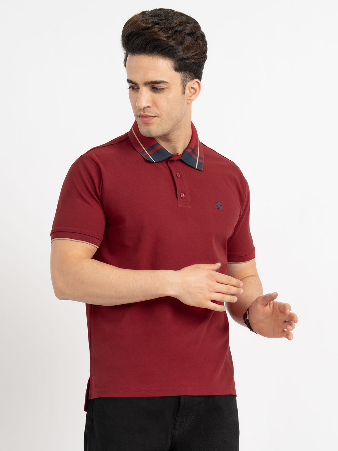 Redtape Men's Red Polo Half Sleeve T-Shirt - Image 1