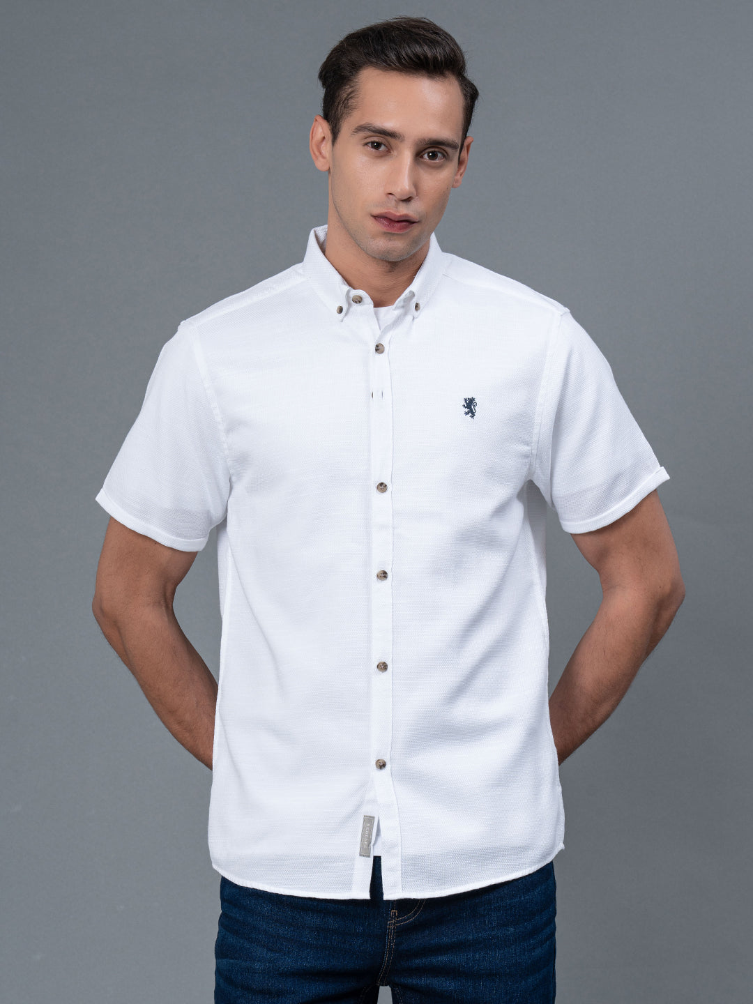 Half Slevee Button Down Shirt for Men Redtape