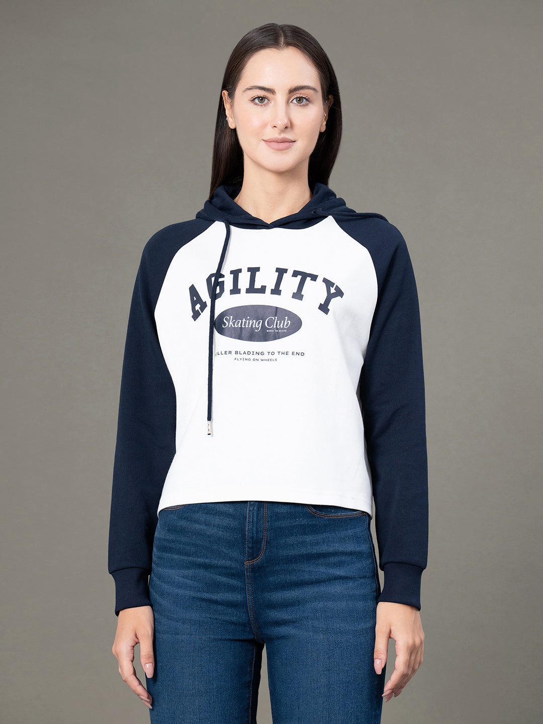 Raglan Sleeves Hoodie for Women Redtape