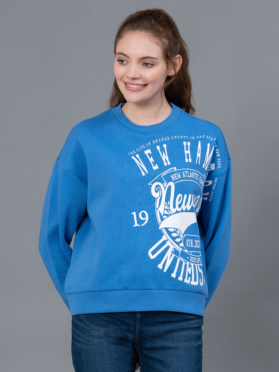 Graphic Print Sweatshirt for Women Redtape