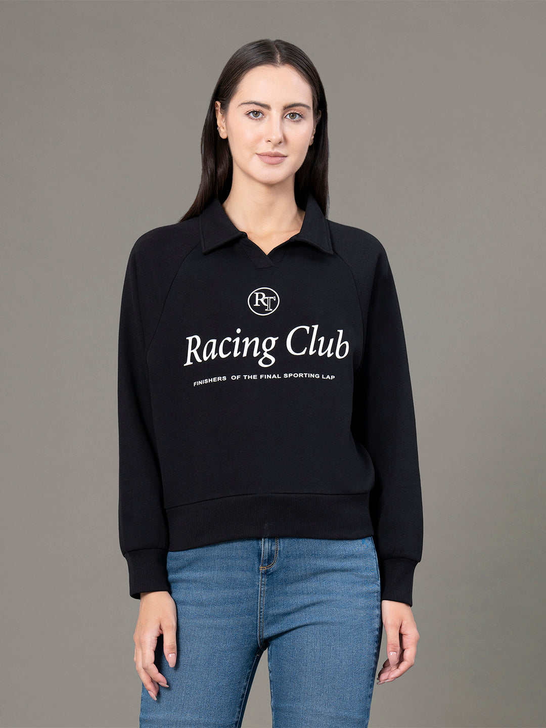 Red Tape Classic Collar Sweatshirt for Women | Smart Look