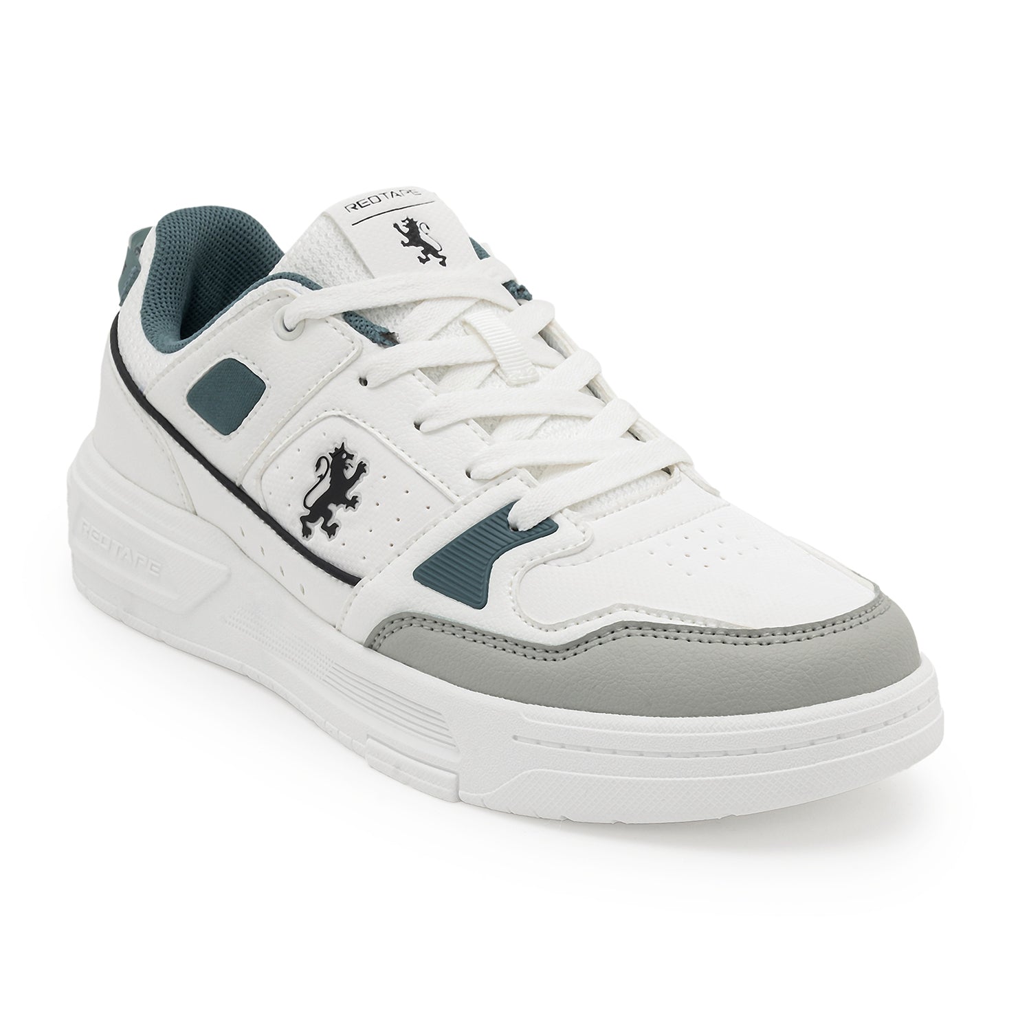 Redtape Low Cut Lifestyle Sneakers for Men White Green
