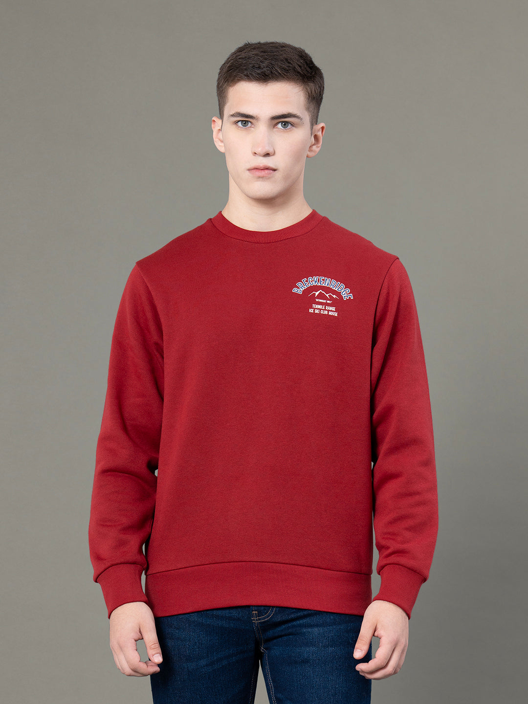 Round Neck Graphic Sweatshirt for Men Redtape