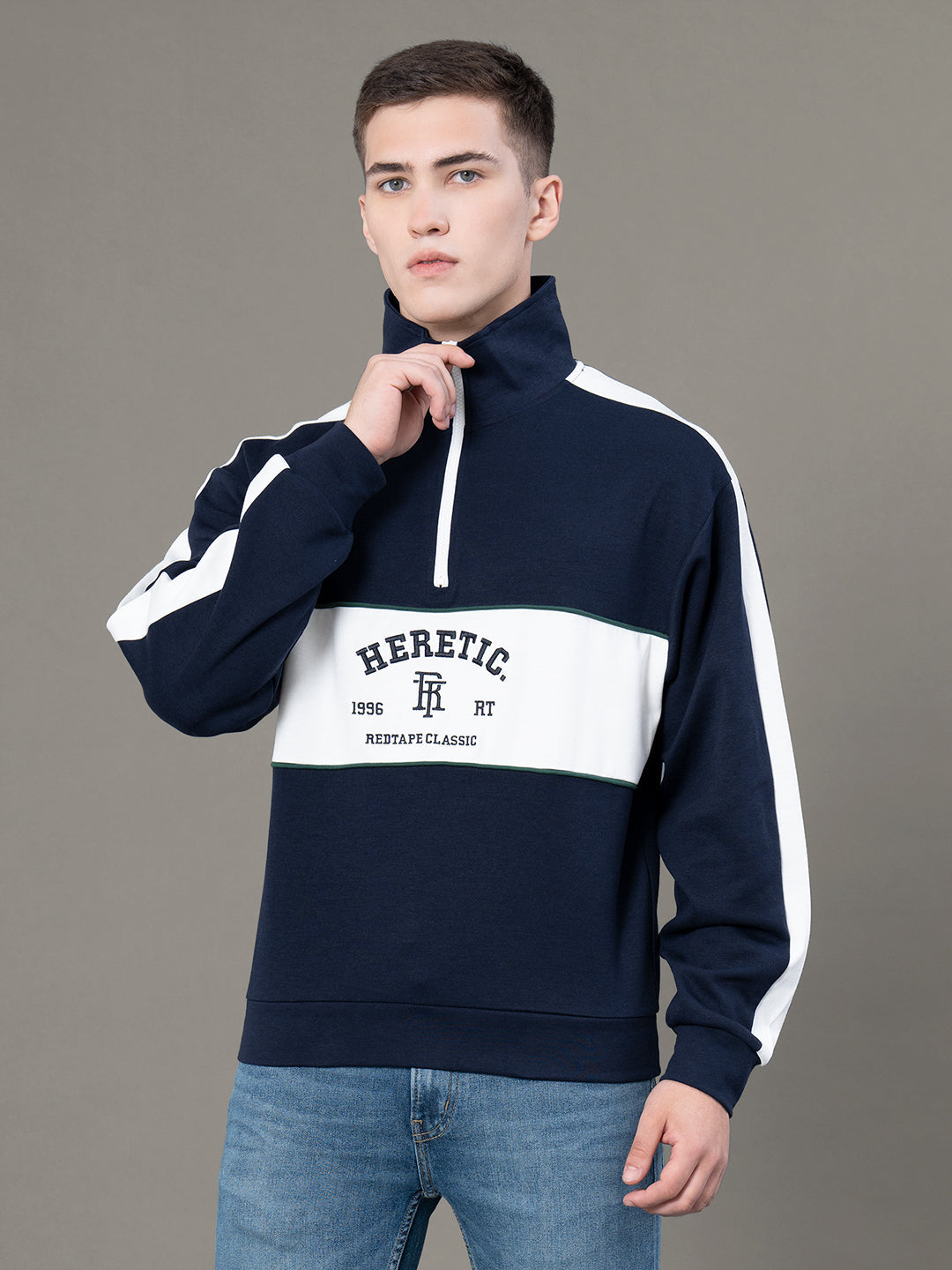 Half Zip Sweatshirt for Men Redtape