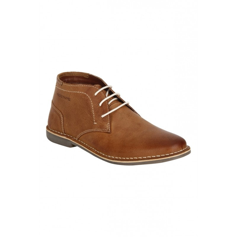 Men Tan Derby Shoes Redtape - Main Image