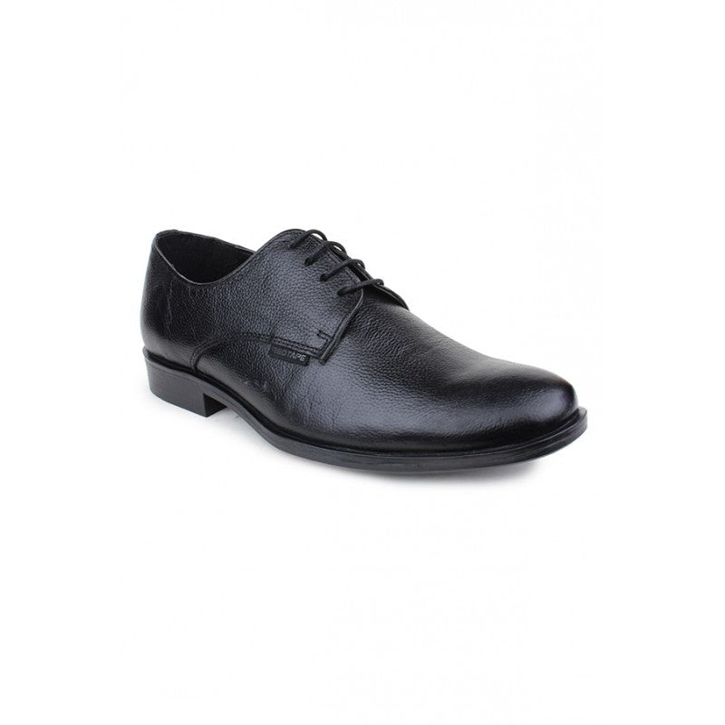 Men Black Derby Shoes Redtape