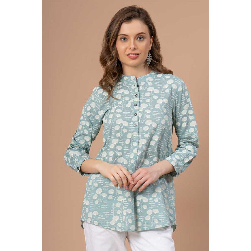 Sea Green Color Blouse Top for Women Redtape