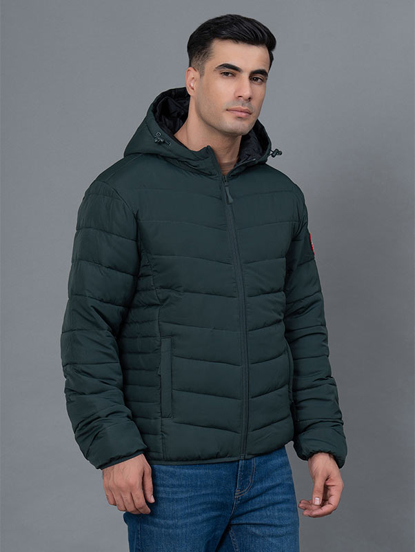 Casual Padded Jacket with Hood for Men Redtape - Main Image
