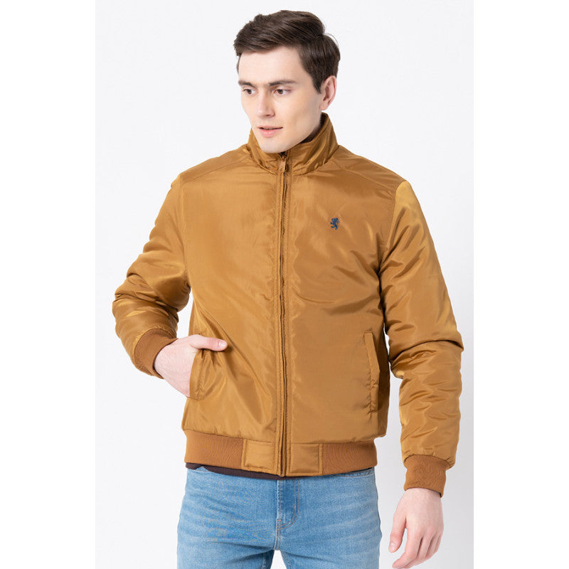 Men's Mustard Solid Jacket Redtape - Main Image