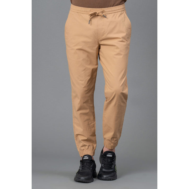 Tan Cotton Joggers for Men Redtape