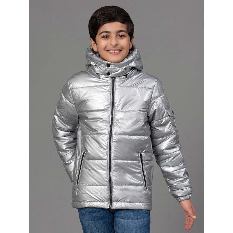 Unisex Metallic Grey Jacket for Kids Redtape