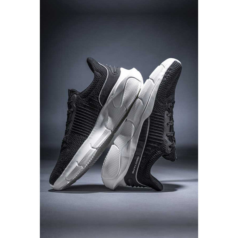 Black/White Sports Shoes for Men's- Lace-Up Shoes, Perfect Walking