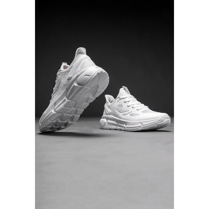 Sports Shoes for Women's- White Lace-Up Shape Adjustable Sports