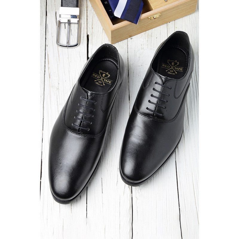 Men's Black Oxfords Shoes Redtape