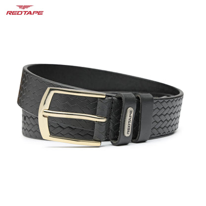 Men's Black Casual Leather Belt