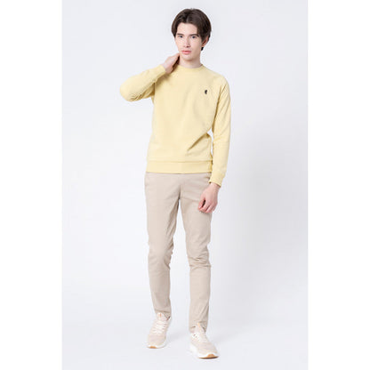 Red Tape Men's Yellow Solid Sweatshirt