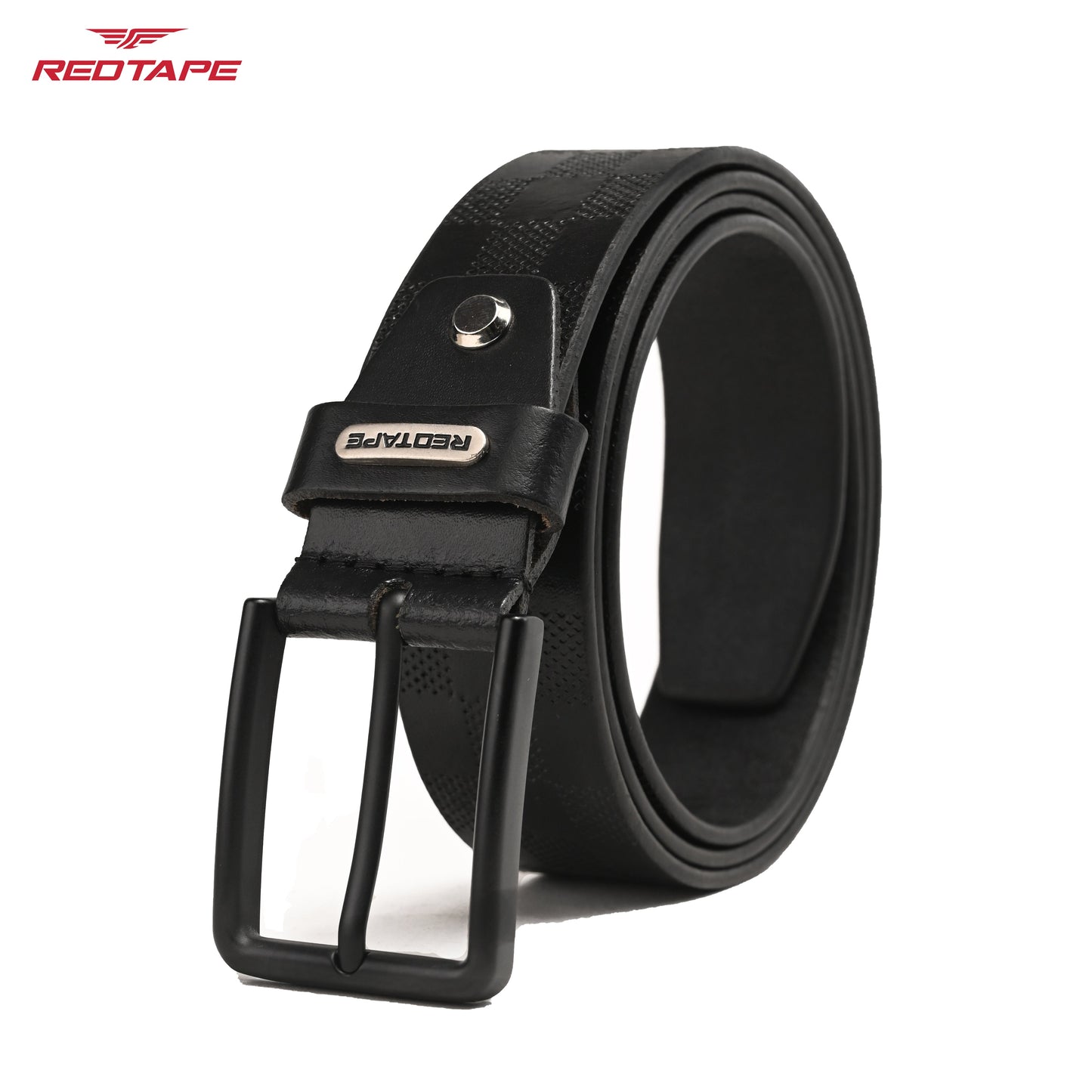 Black Men's Genuine Split Leather Belt