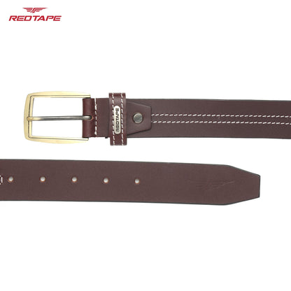 Men's Burgundy Casual Leather Belt