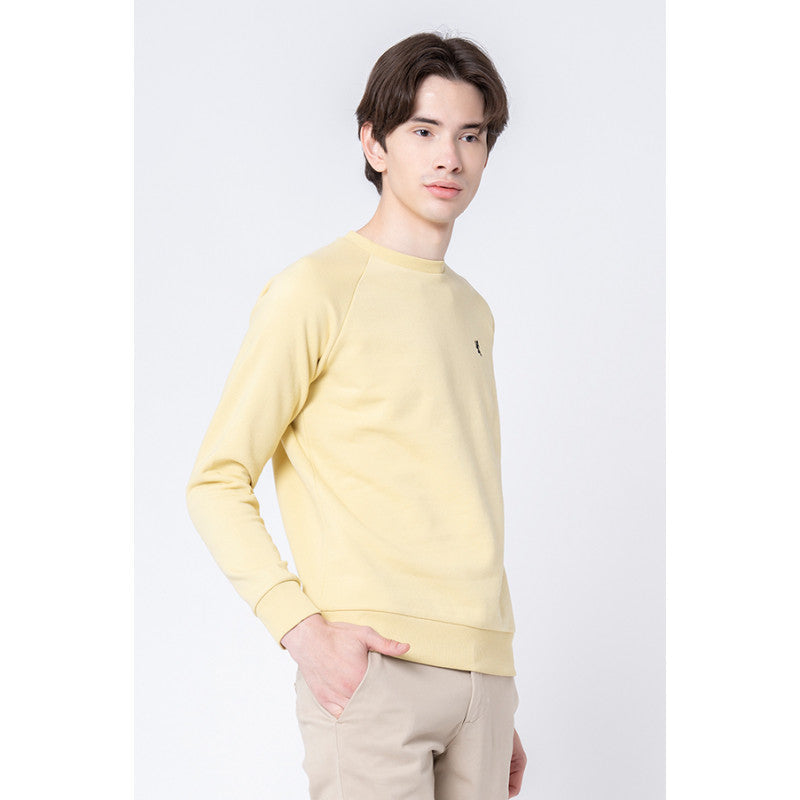 Red Tape Men's Yellow Solid Sweatshirt