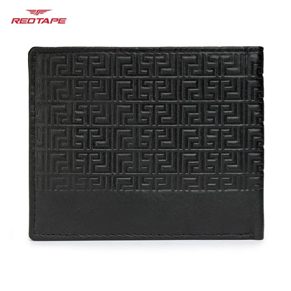 Black Genuine Leather RFID Blocking Wallet for Men