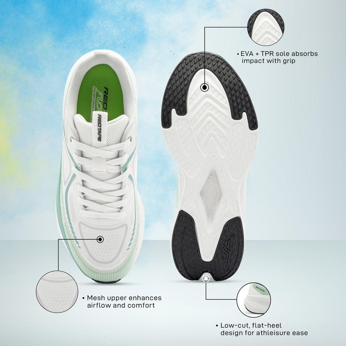 White/Sea Green