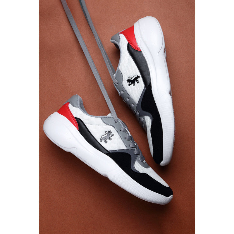 Men's White/Red Sneakers