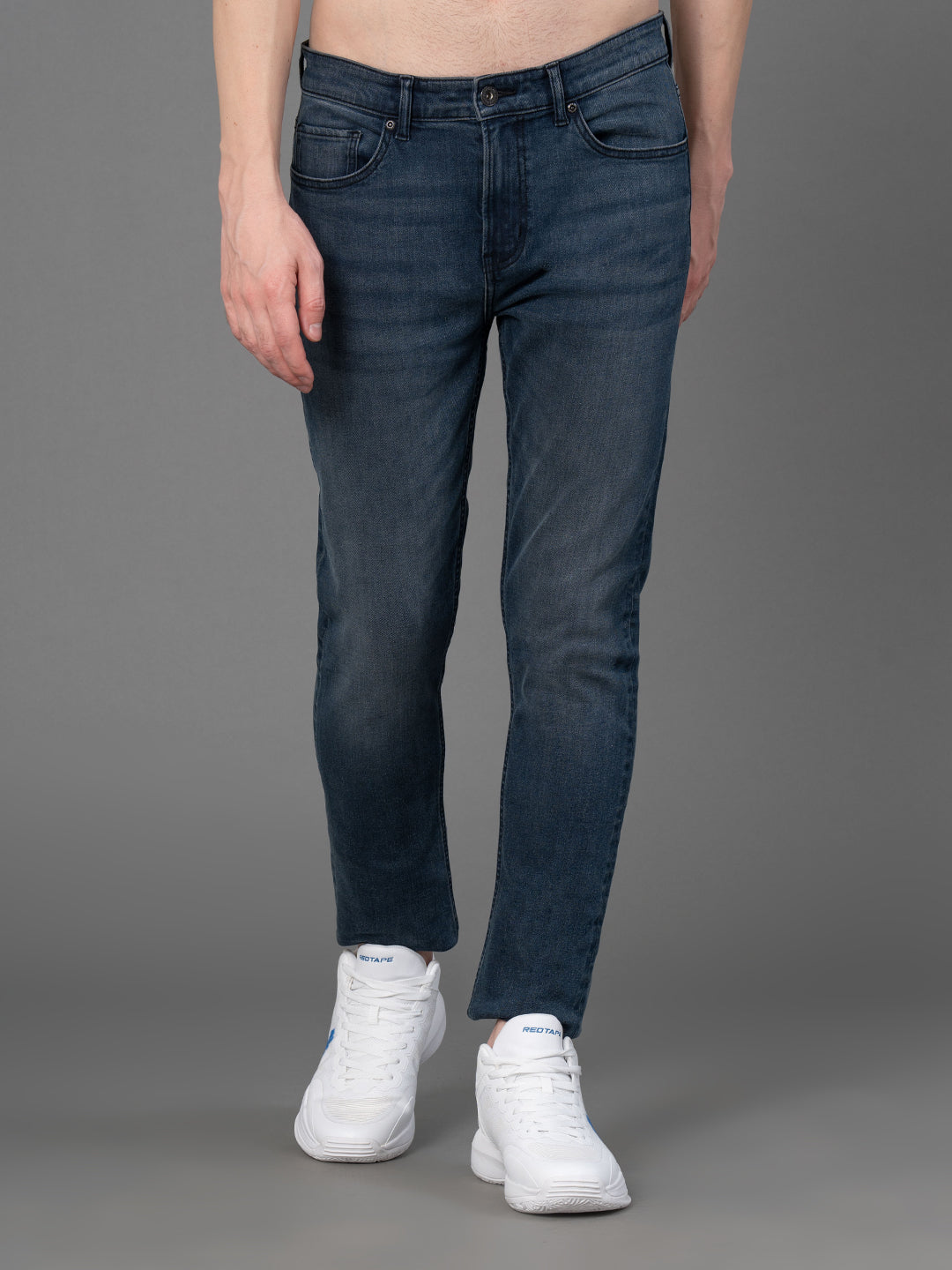 Solid Washed Jeans for Men