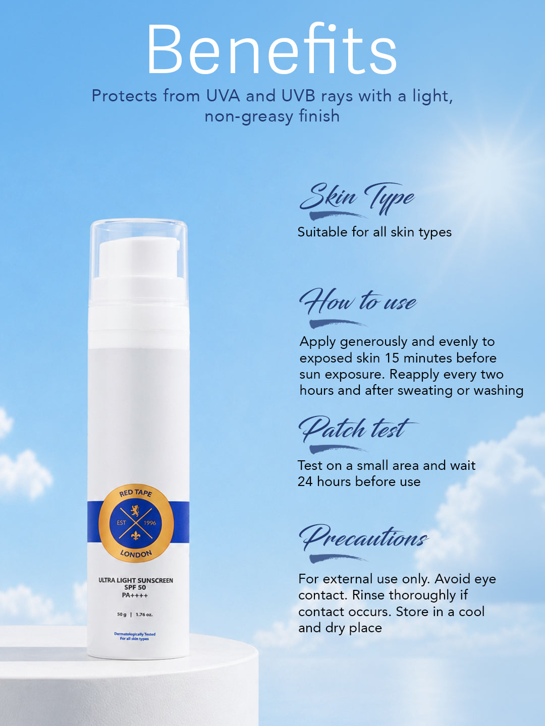 Ultra Light Sunscreen Spf 50