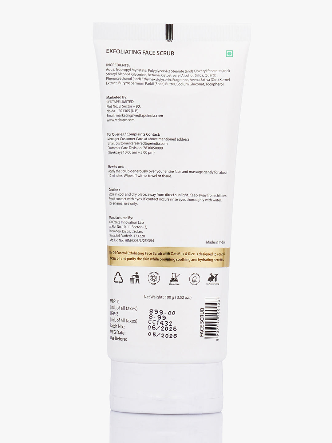 Oatmilk & Rice Exfoliator Face Scrub