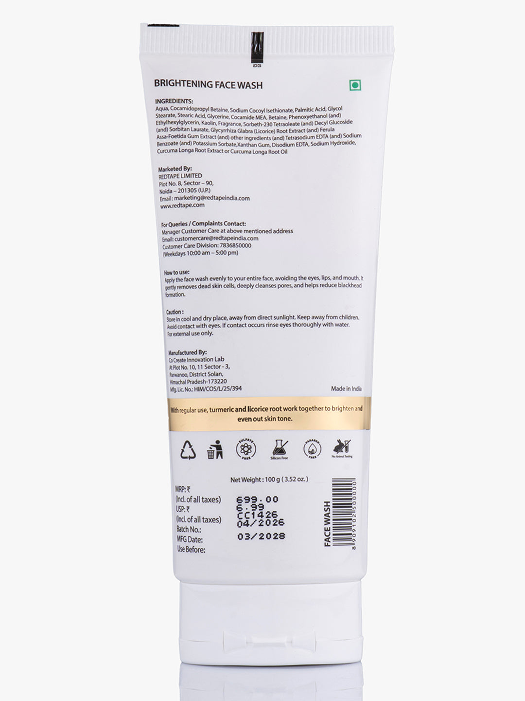 Facewash With Turmeric+Licorice