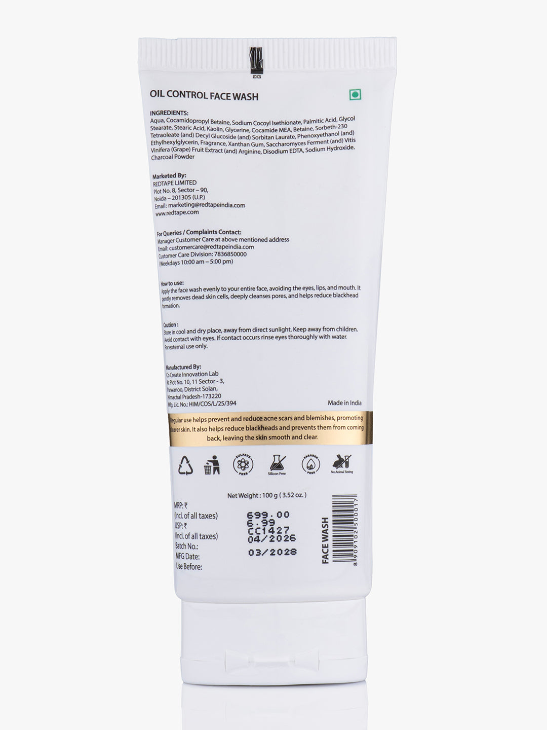 Oil Control Facewash Volcanic Black Clay