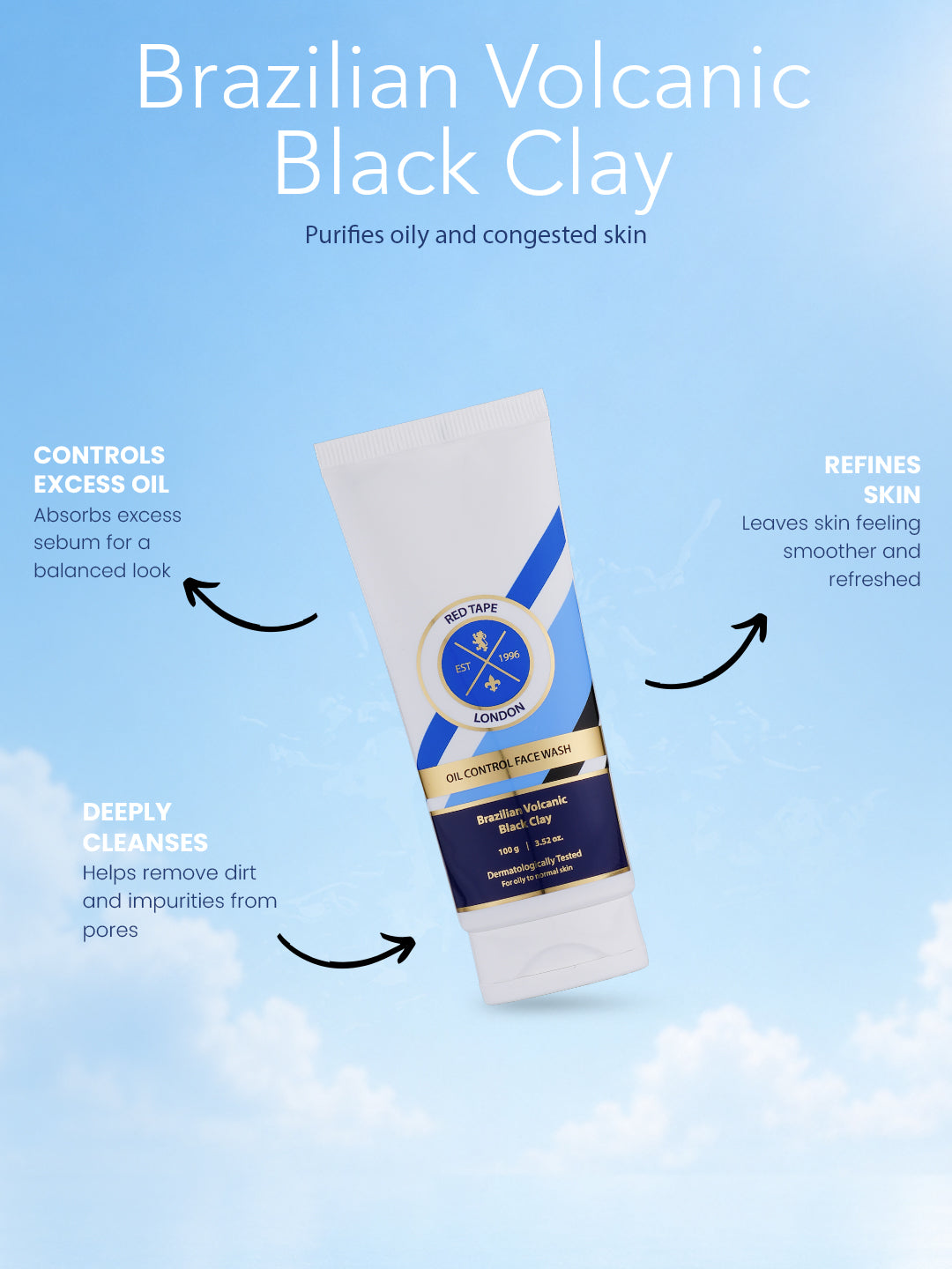 Oil Control Facewash Volcanic Black Clay