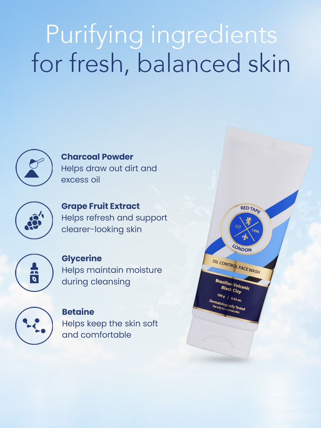 Oil Control Facewash Volcanic Black Clay
