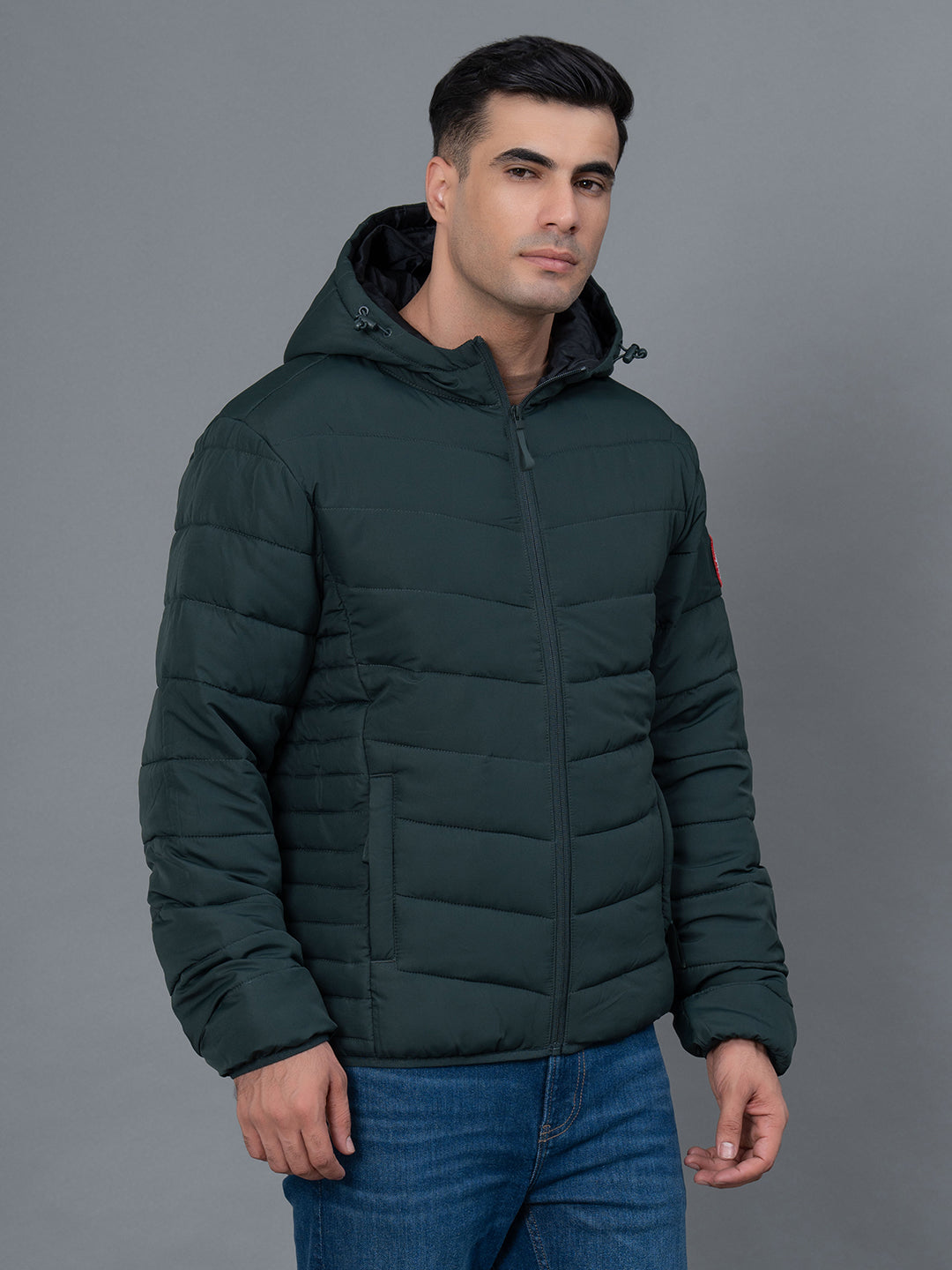 Casual Padded Jacket with Hood for Men