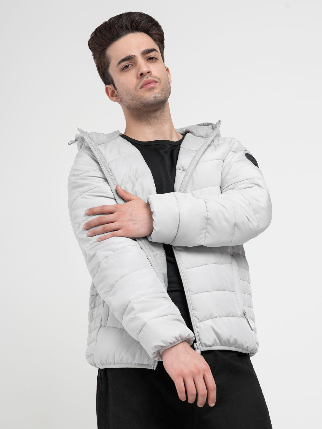 Ice Grey Men's Padded  Heatseal Jacket | All-Season Winter Protection