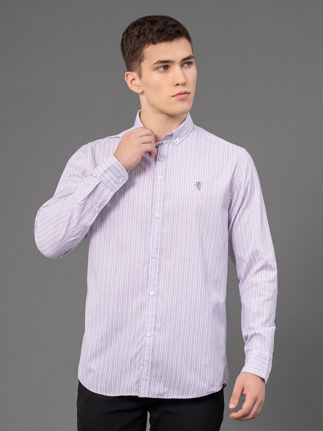 Purple Striped Shirt for Men