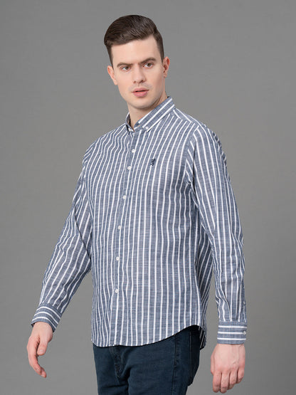 RedTape Casual Striped Shirt For Men | Comfortable & Breathable | Durable & Stylish